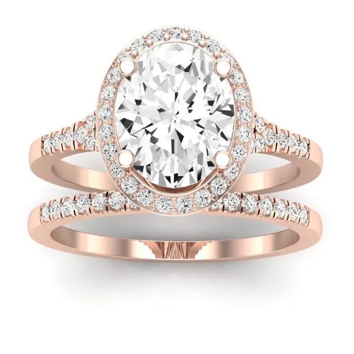 Desert Rose - Oval Moissanite Bridal Set