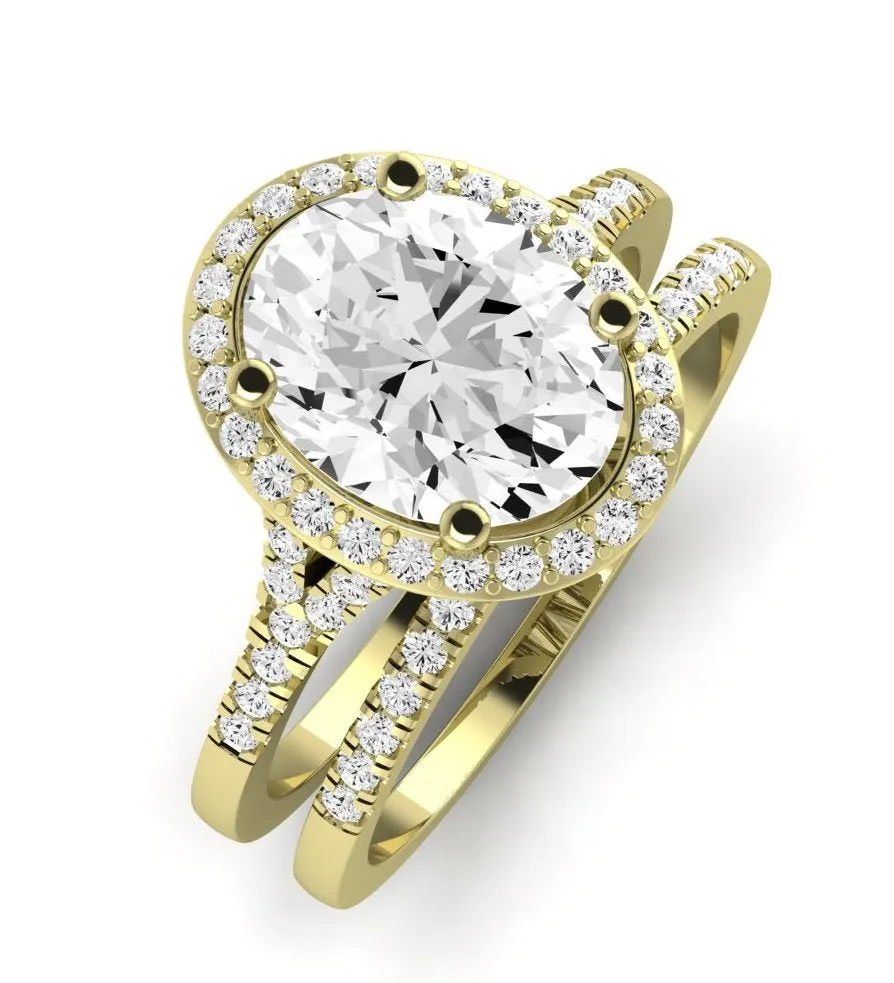 Desert Rose - Oval Moissanite Bridal Set