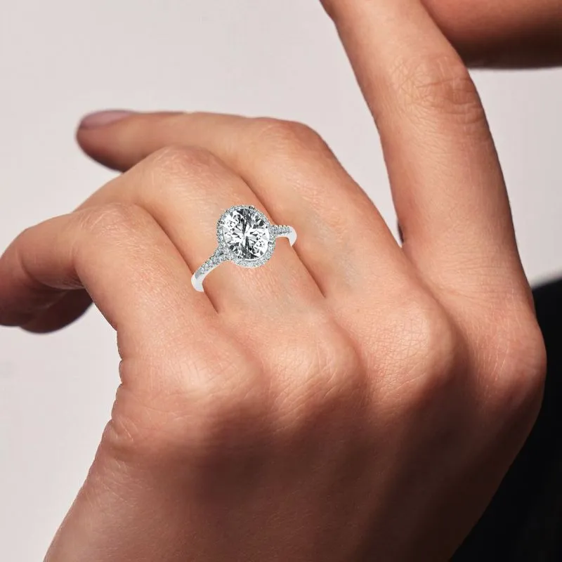 Desert Rose - Oval Moissanite Engagement Ring