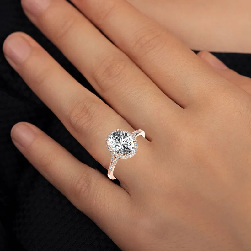 Desert Rose - Oval Moissanite Engagement Ring