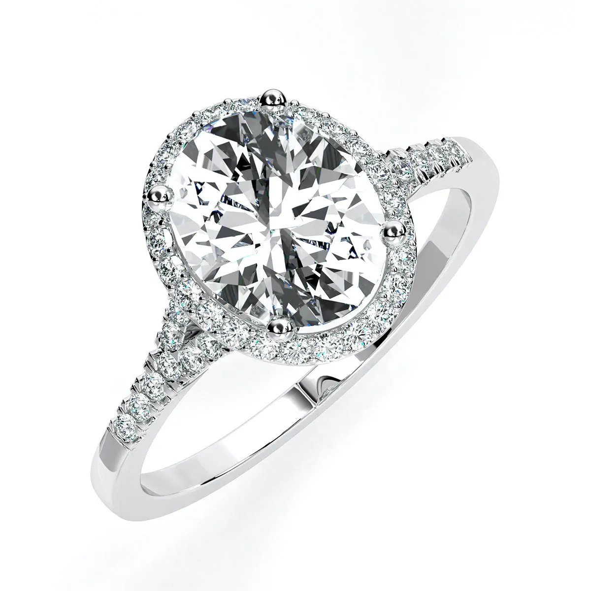 Desert Rose - Oval Moissanite Engagement Ring