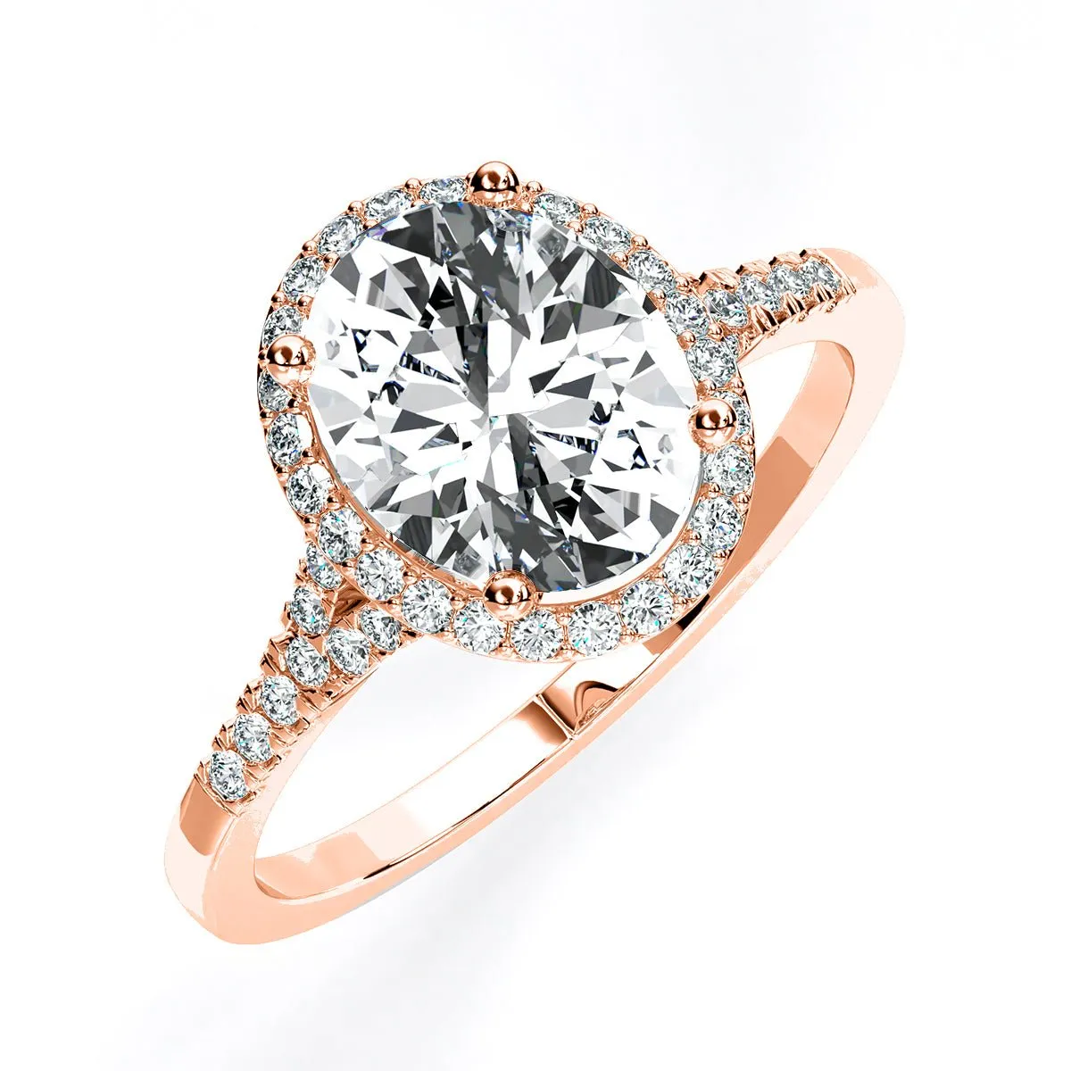 Desert Rose - Oval Moissanite Engagement Ring