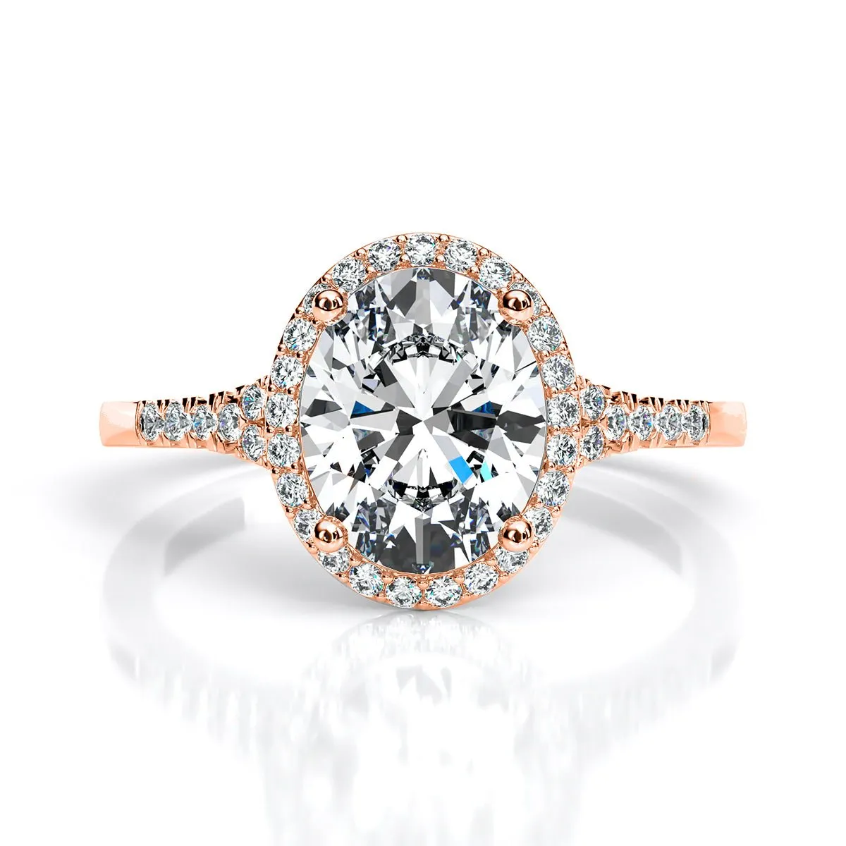 Desert Rose - Oval Moissanite Engagement Ring