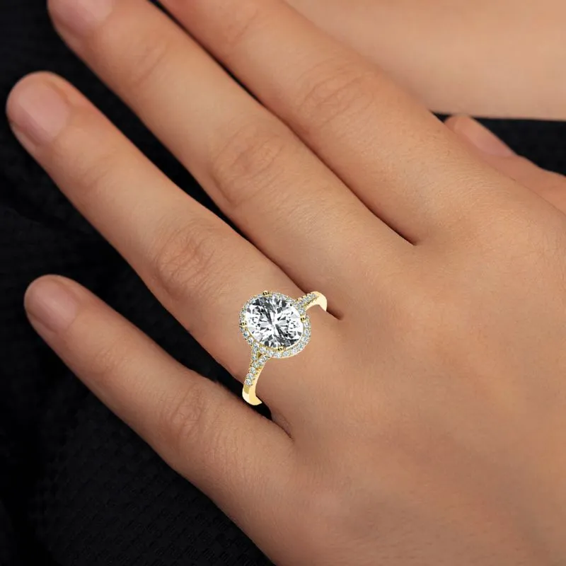 Desert Rose - Oval Moissanite Engagement Ring