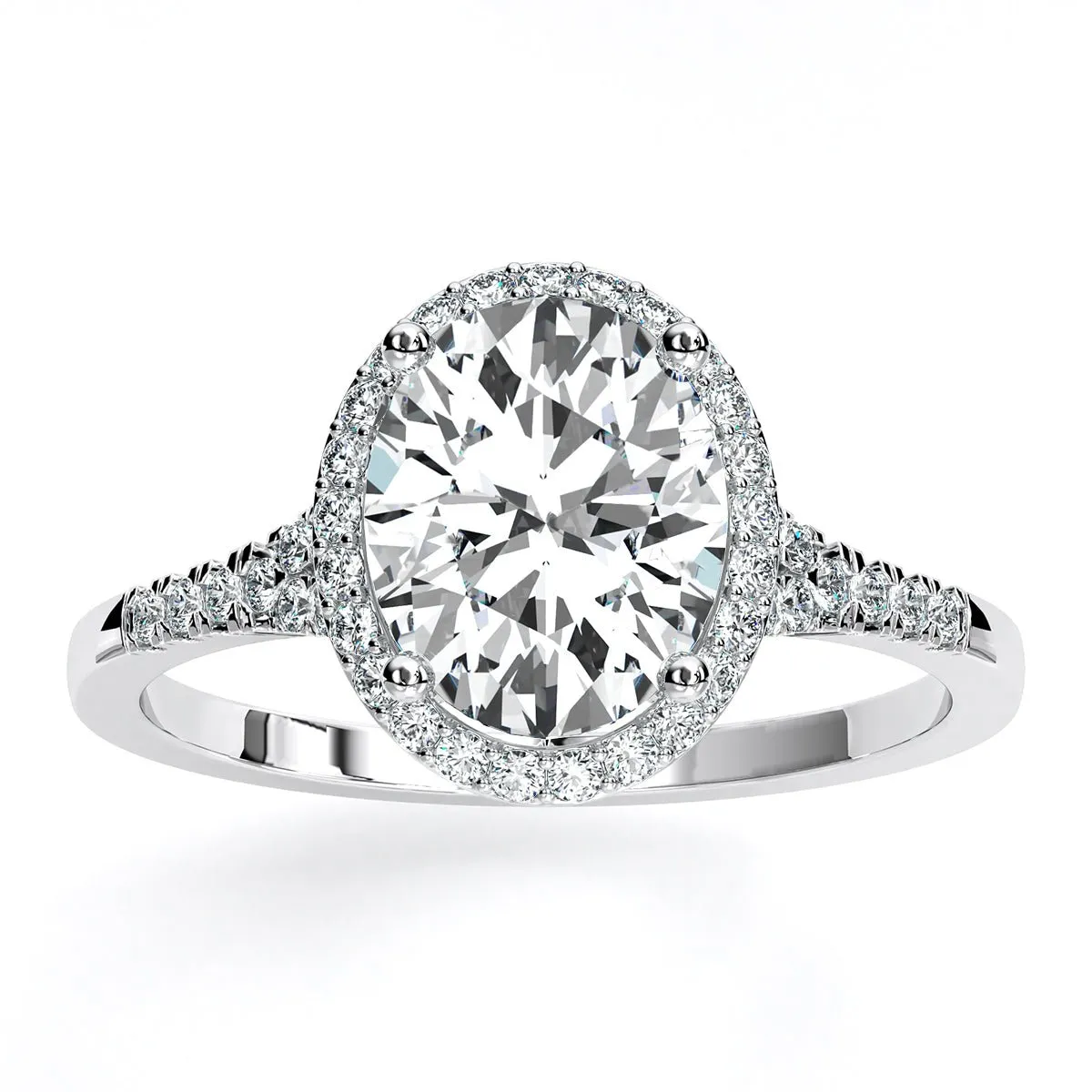Desert Rose - Oval Moissanite Engagement Ring