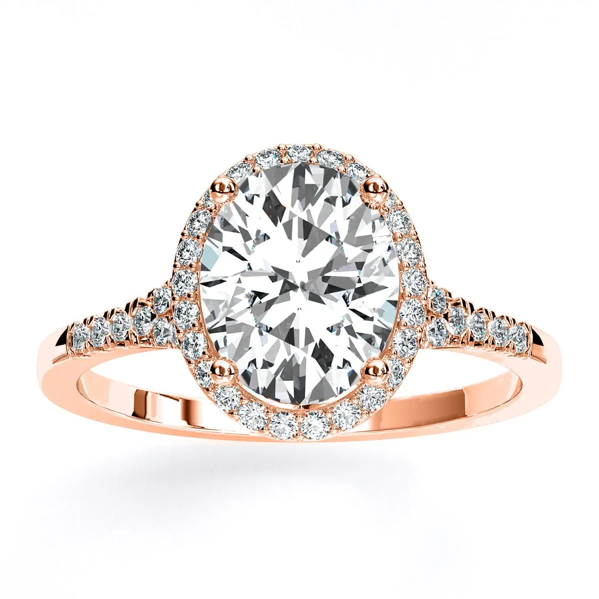 Desert Rose - Oval Moissanite Engagement Ring