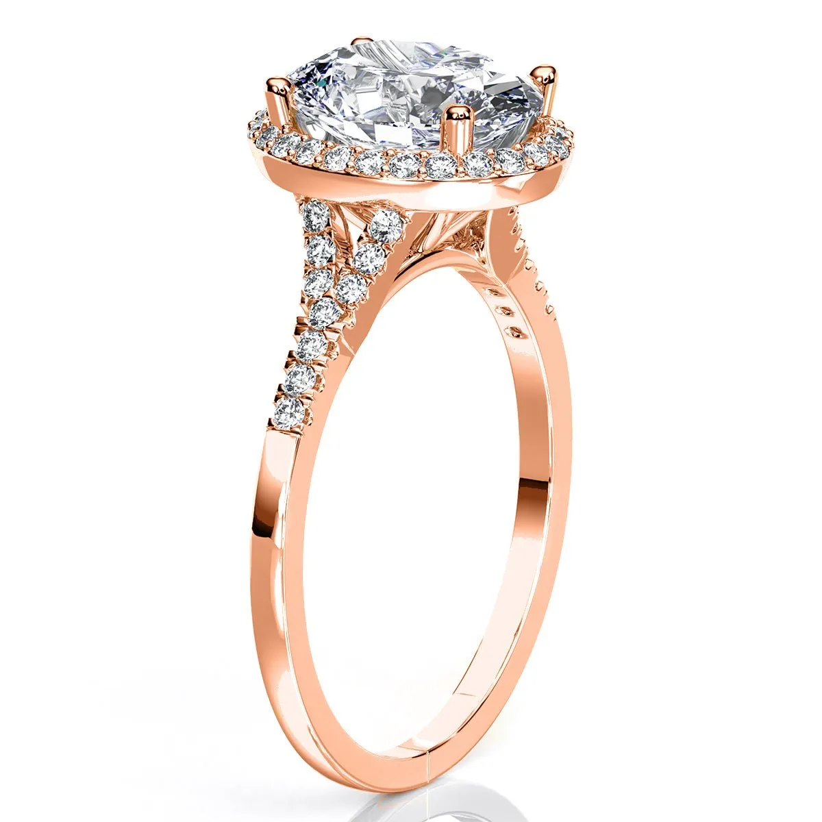 Desert Rose - Oval Moissanite Engagement Ring