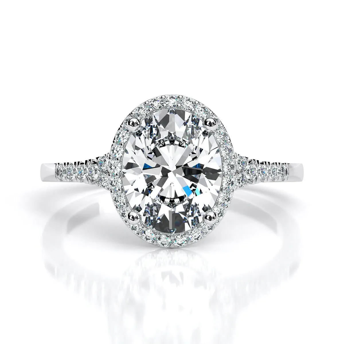 Desert Rose - Oval Moissanite Engagement Ring