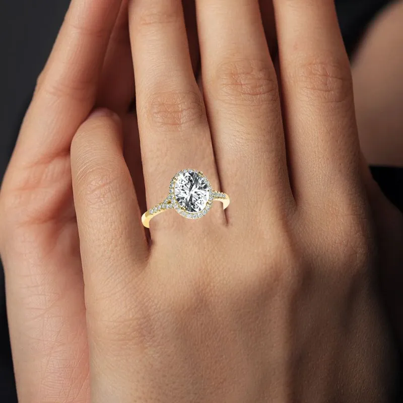 Desert Rose - Oval Moissanite Engagement Ring