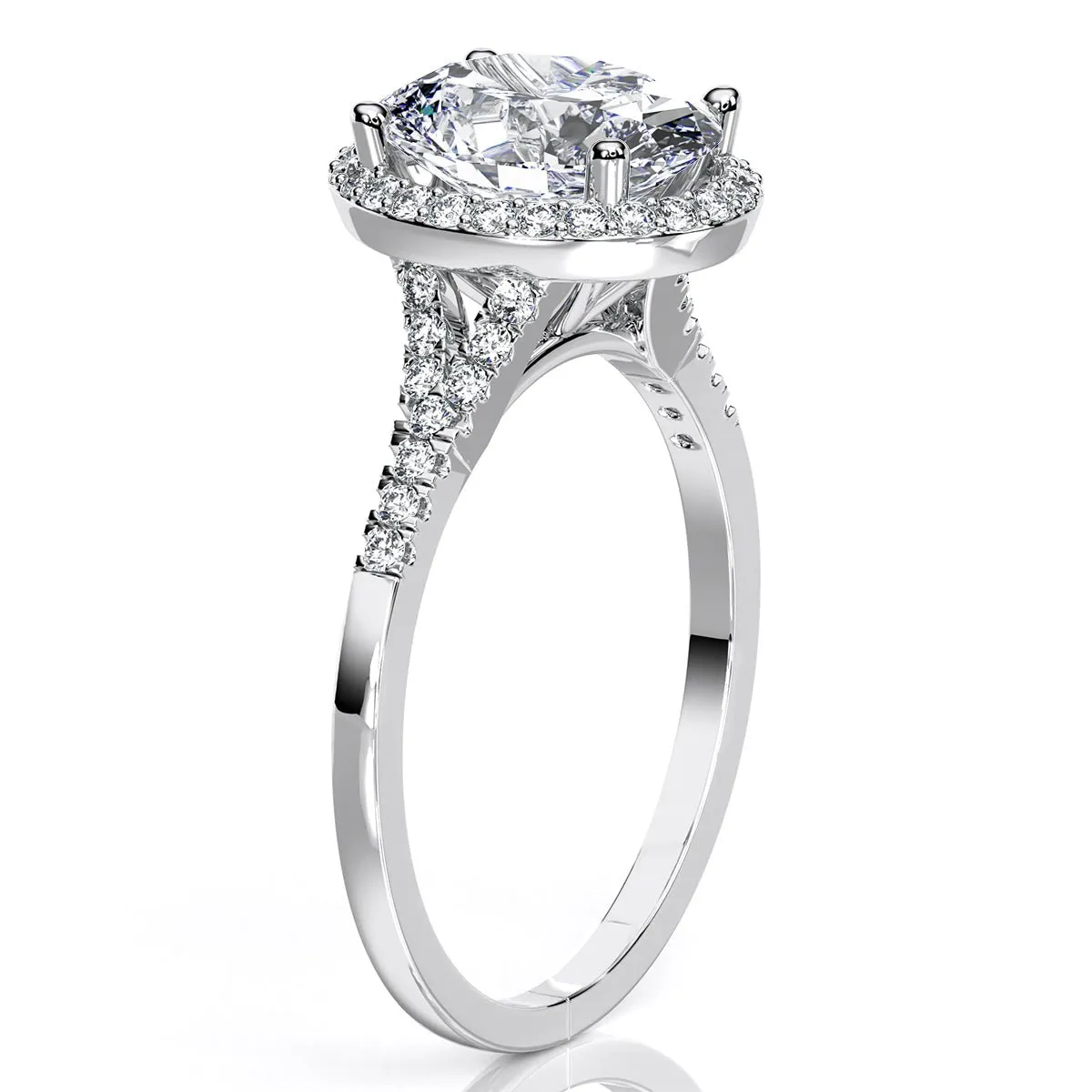 Desert Rose - Oval Moissanite Engagement Ring