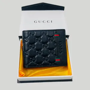 Designer GI Wallet For Men Cow Leather Black