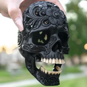 Dia de los Muertos 4.5" Wooden Sugar Skull