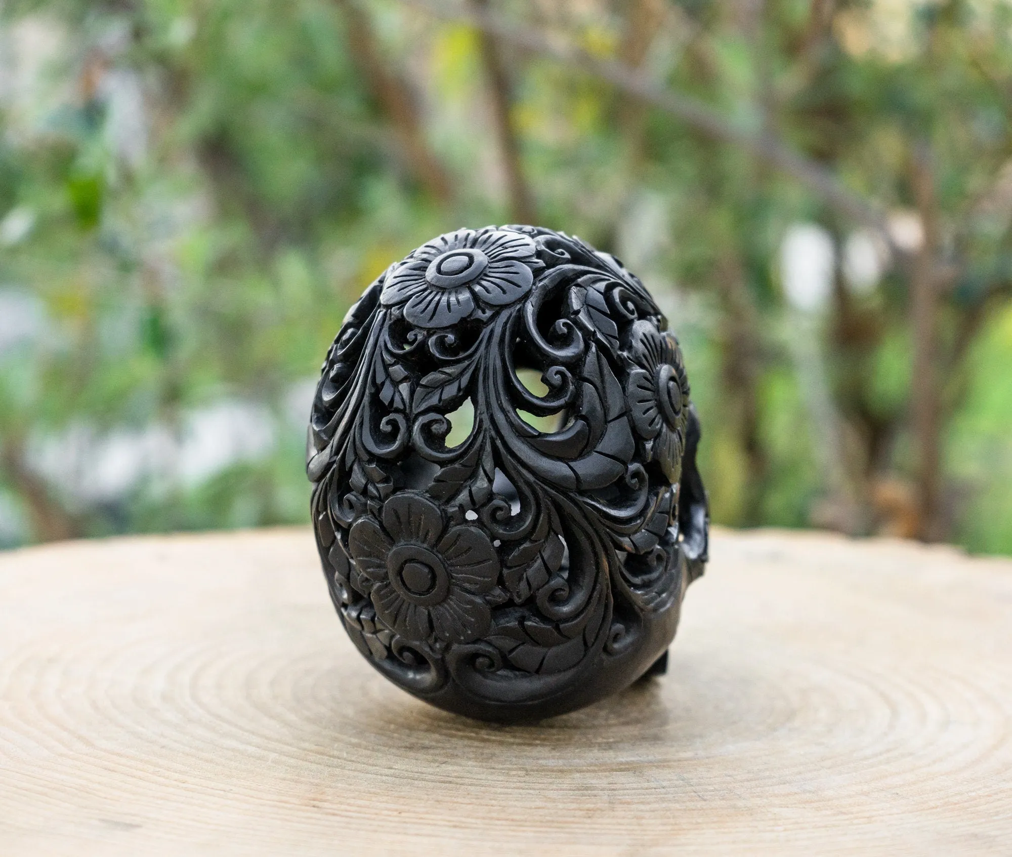 Dia de los Muertos 4.5" Wooden Sugar Skull
