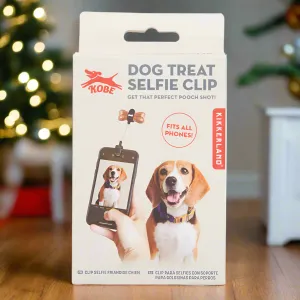 Dog treat selfie clip