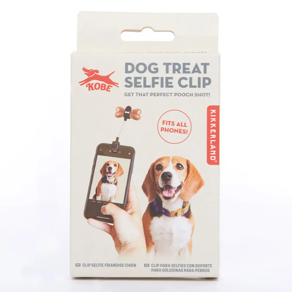Dog treat selfie clip