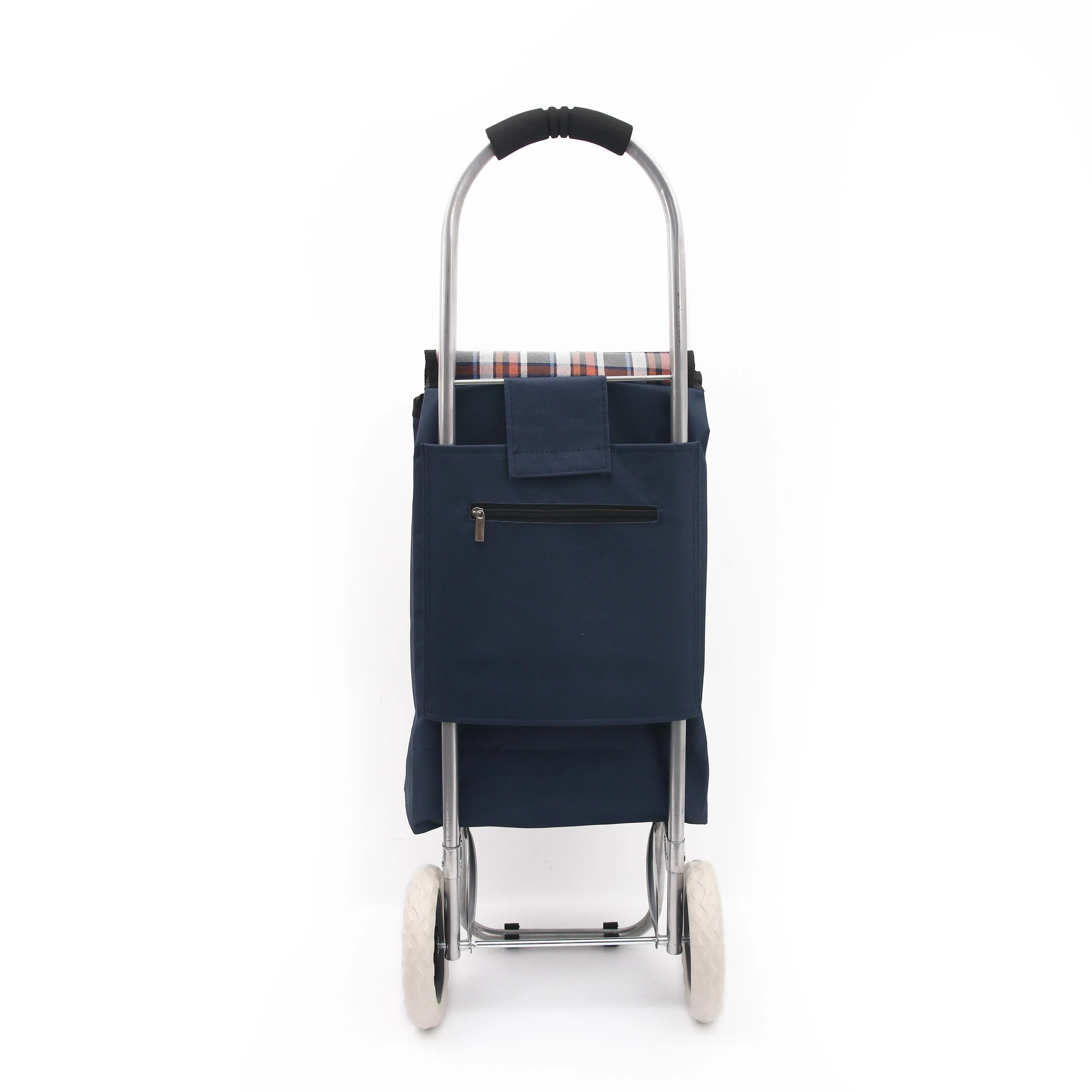 Eagle London 2 Wheel Shopping Trolley Shopping Cart - Tartan Print