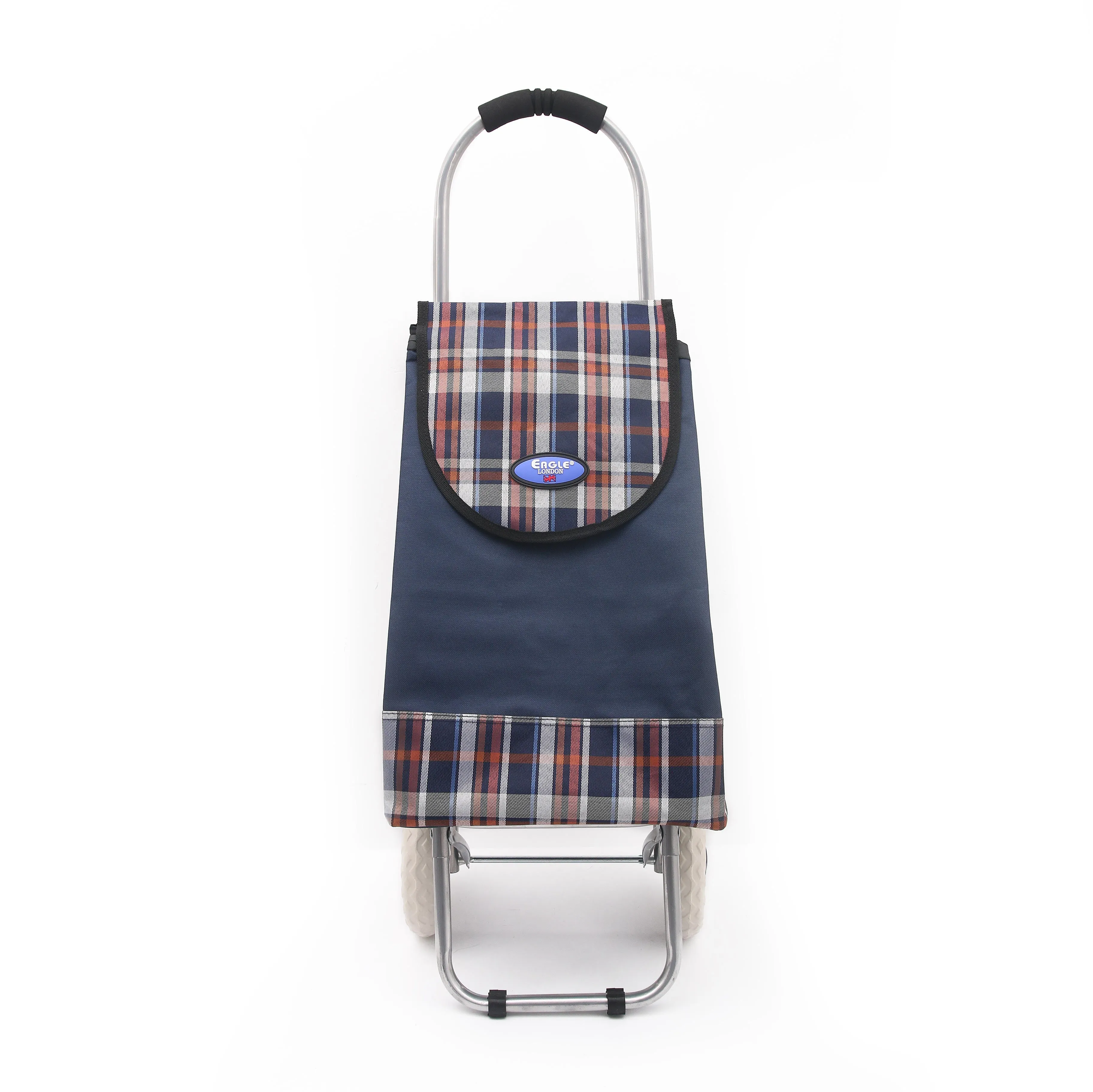 Eagle London 2 Wheel Shopping Trolley Shopping Cart - Tartan Print