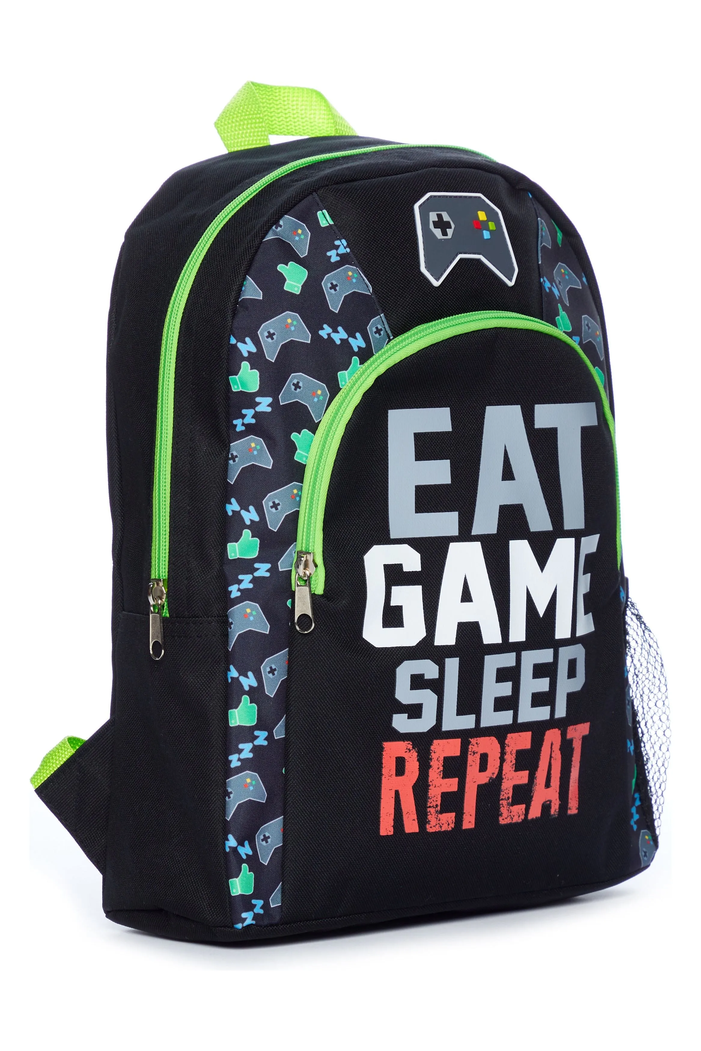 Eat Game Sleep School Bag, Kids Boys Gamer Backpack