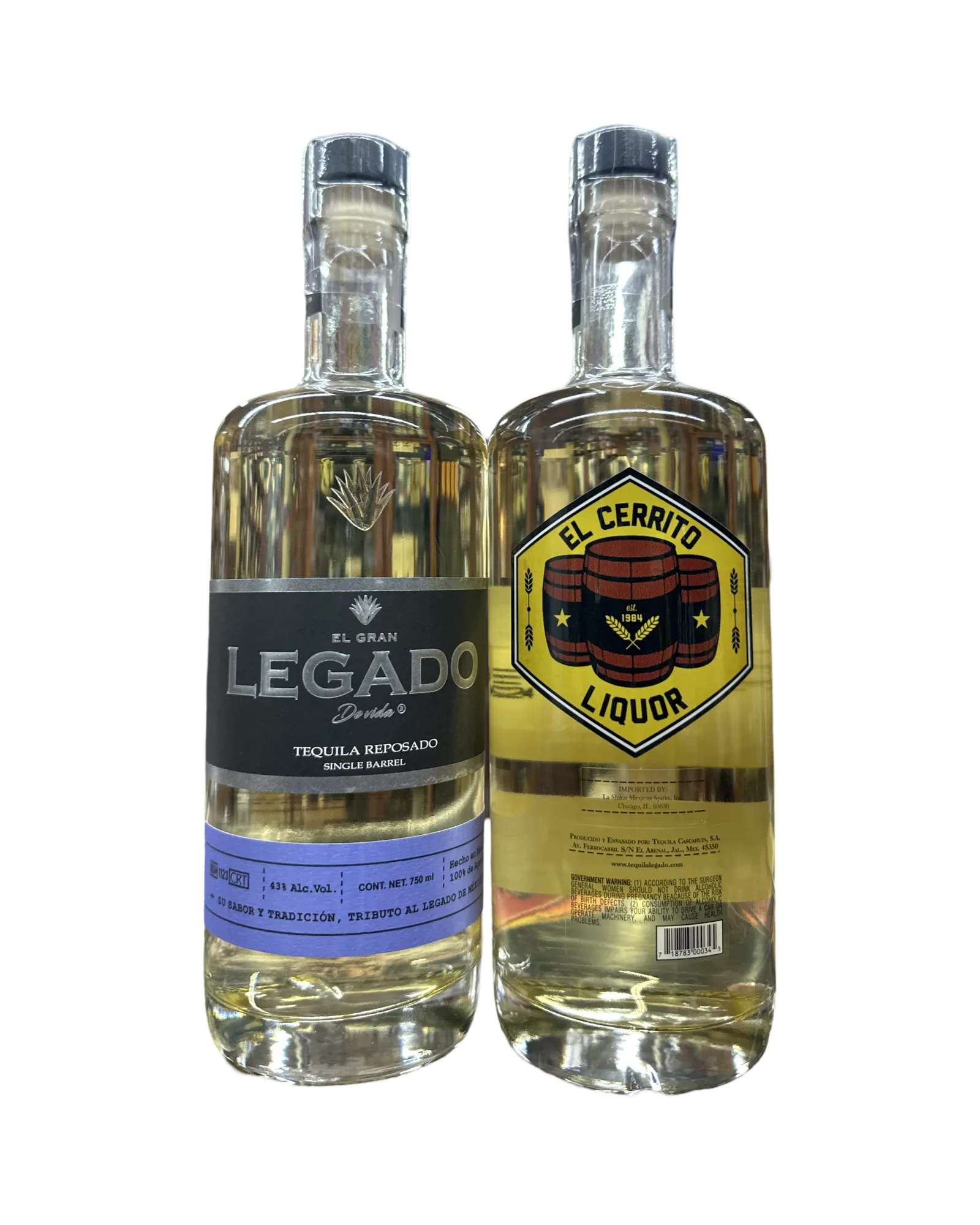 El Gran Legado De Vida Rested in American Oak Barrels Lote 559 Single Barrel No. #2 El Cerrito Liquor Store Pick Reposado Tequila 750ml