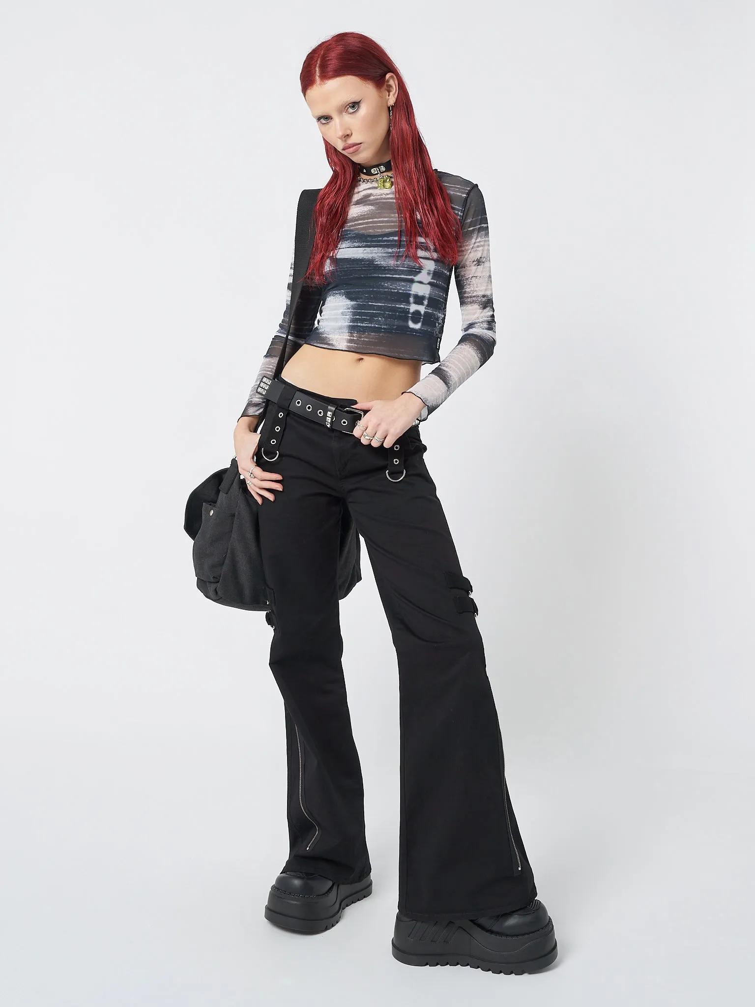 Electric Angel Mesh Crop Top