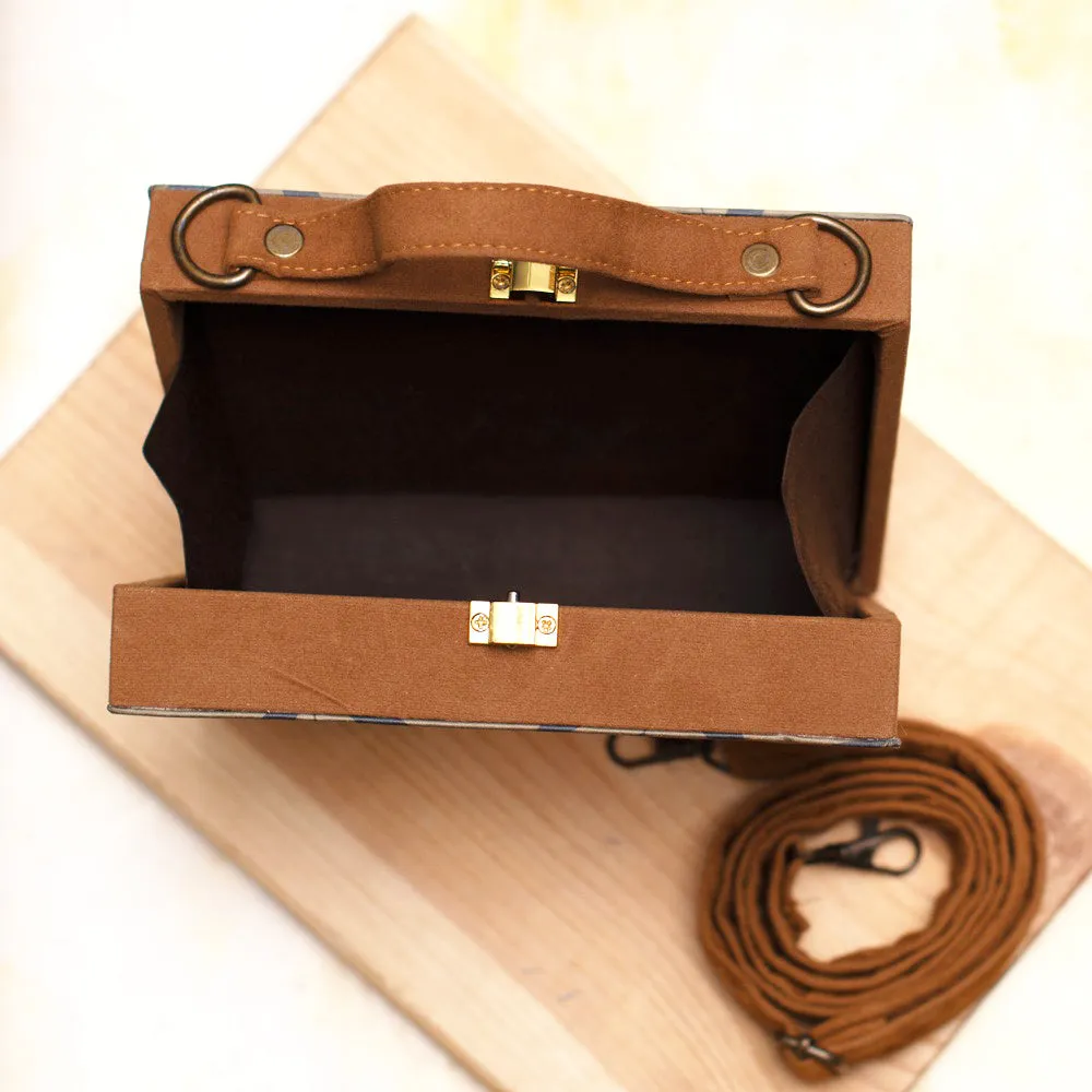 Elegant Flower Lady Printed Suitcase Style Clutch