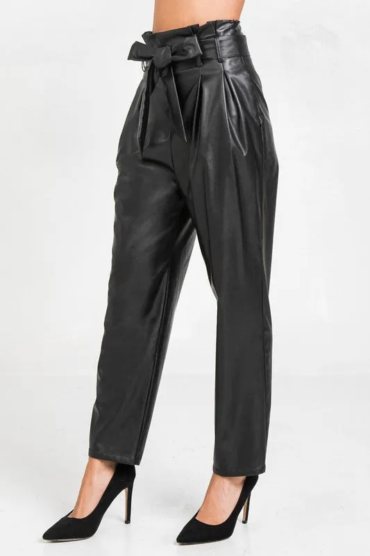 Faux-Ever Chic High Waisted Leather Pants