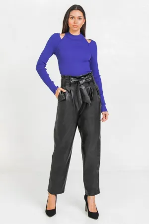 Faux-Ever Chic High Waisted Leather Pants