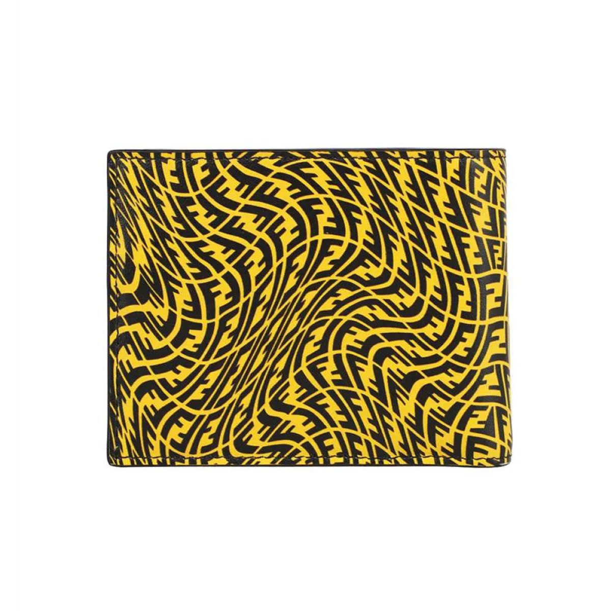 Fendi x Sarah Coleman FF Vertigo Yellow Black Bifold Wallet 7M0169