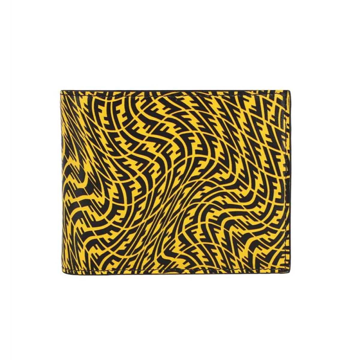 Fendi x Sarah Coleman FF Vertigo Yellow Black Bifold Wallet 7M0169