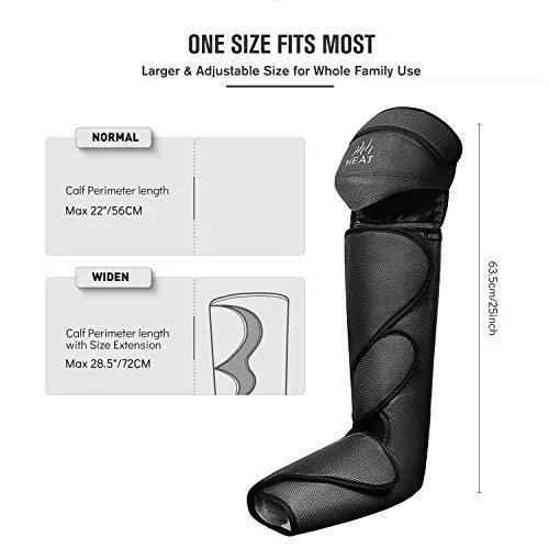 FIT KING Foot and Leg Massager for Circulation with Knee Heat with Hand-held Controller 3 Modes 3 Intensities FT-011A