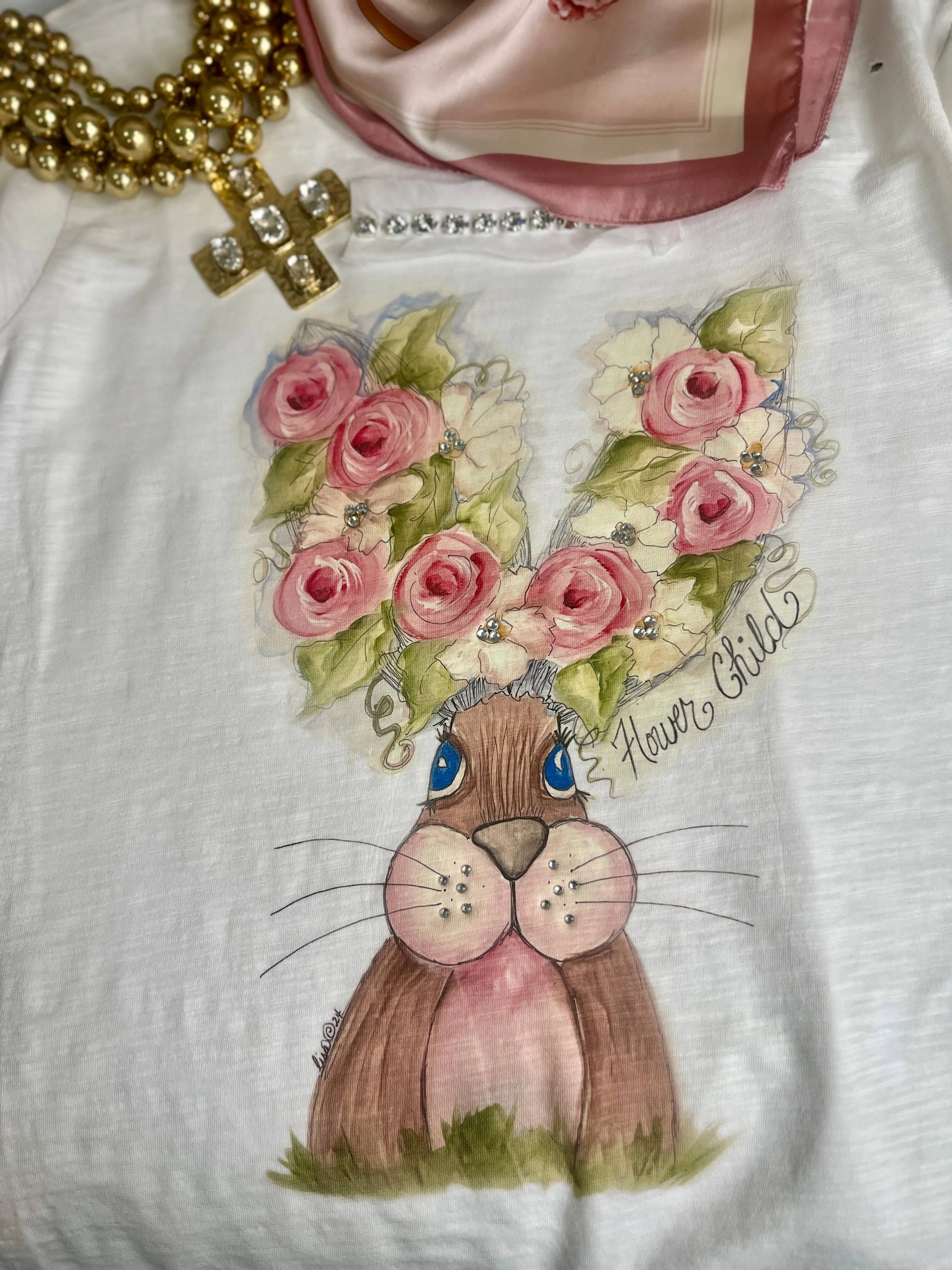 Flower Child Bunny Shirt