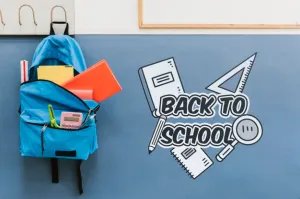 Free Back To School Bag Full Of Supplies Psd