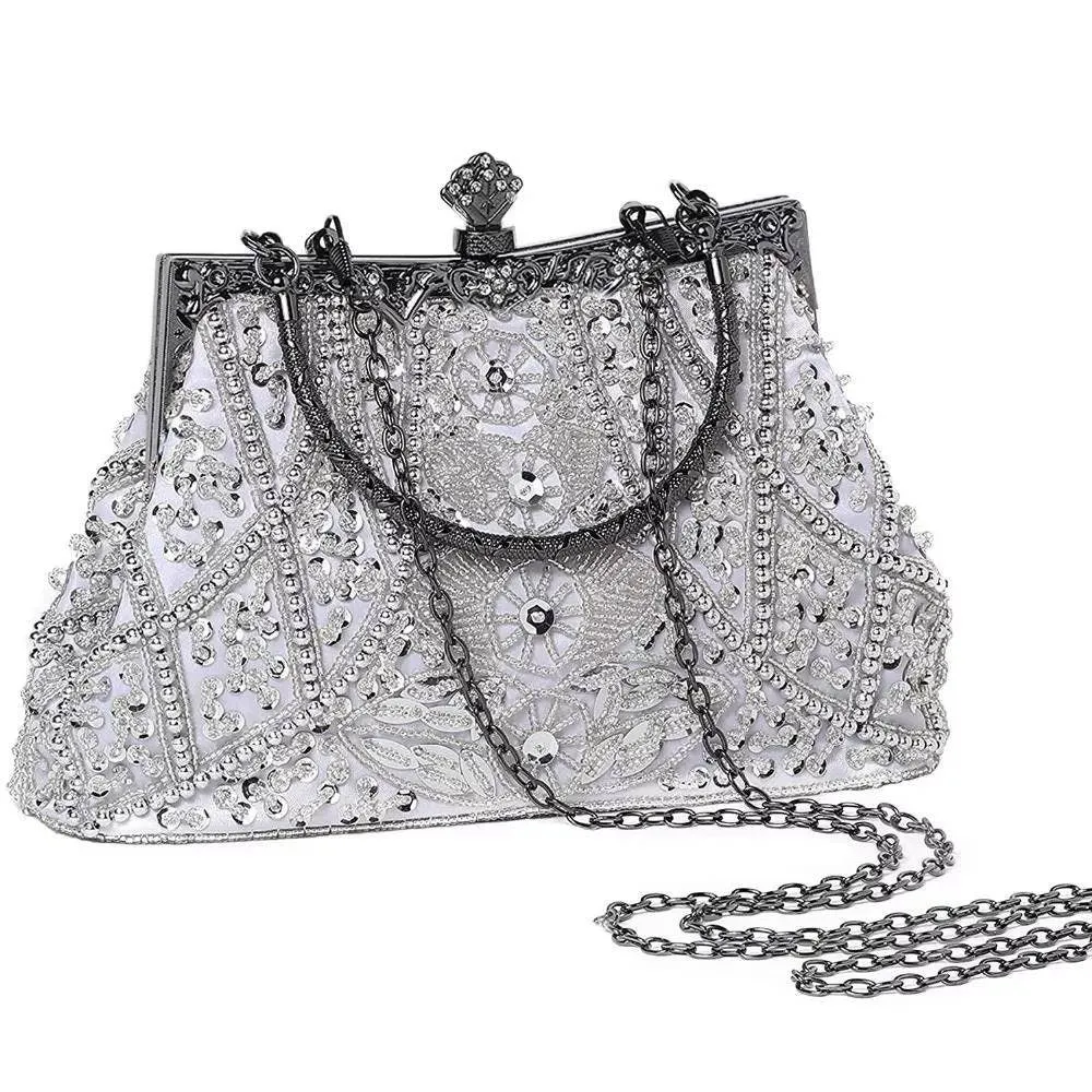 Gatsby Flapper Art Deco bag, Prom bag 1920s Vintage inspired Great Gatsby Art Deco Charleston Downton Abbey Bridesmaid Wedding, hand bag