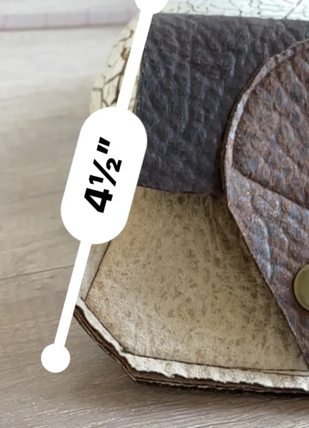 Handmade Brown Vegan Wallet – Unique Rauph Cut Design for Stylish Accessory