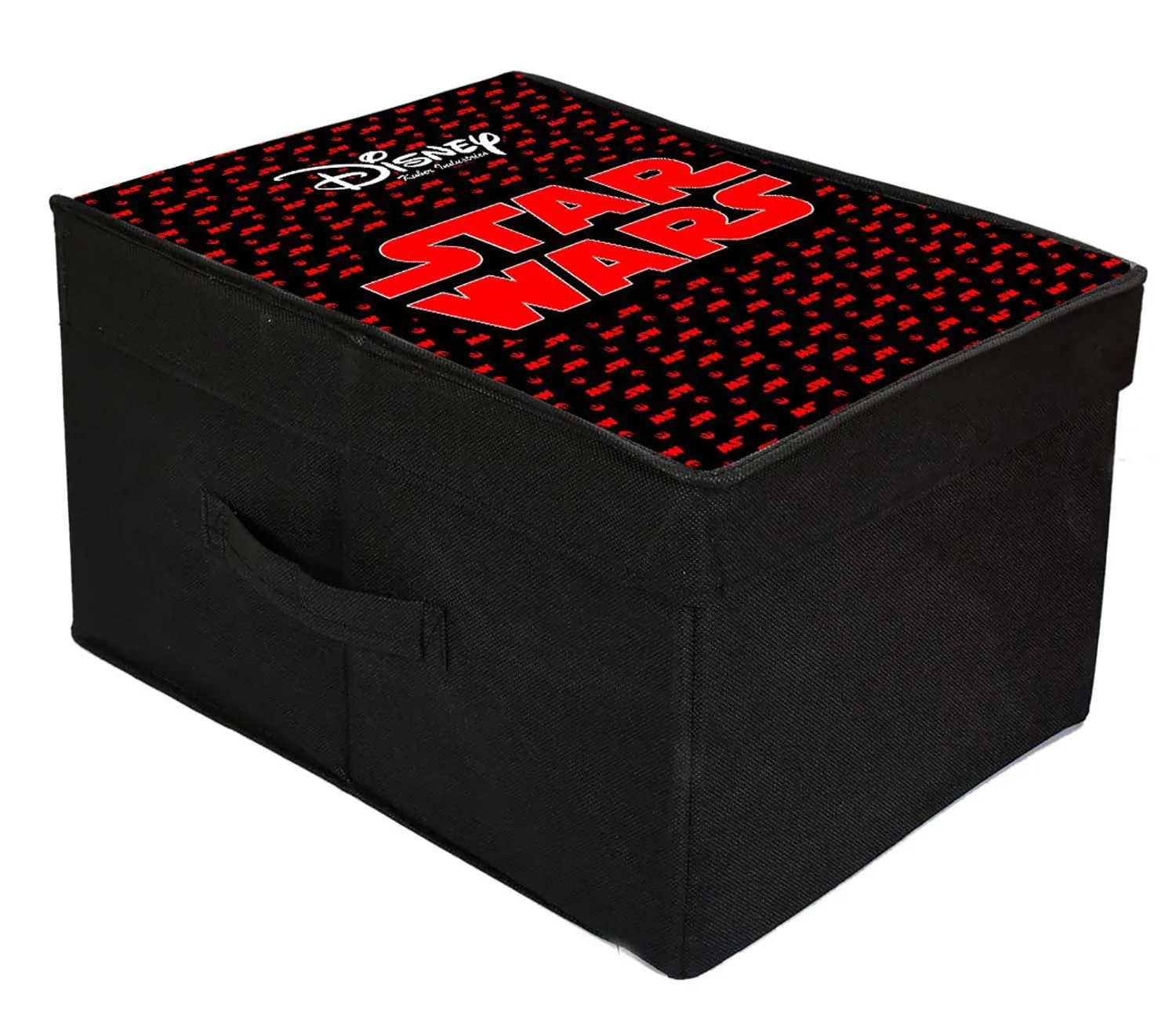 Heart Home Star War Printed Multipurposes Non-Woven Flodable Storage Box/Oragnizer- Pack of 2 (Black)-HS43HEARTH26584