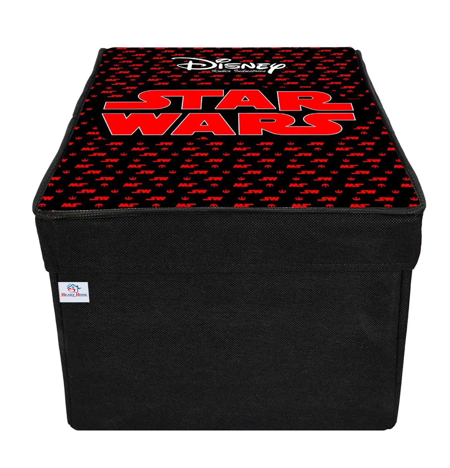 Heart Home Star War Printed Multipurposes Non-Woven Flodable Storage Box/Oragnizer- Pack of 2 (Black)-HS43HEARTH26584