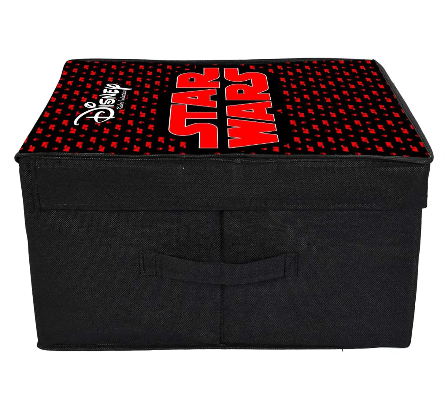 Heart Home Star War Printed Multipurposes Non-Woven Flodable Storage Box/Oragnizer- Pack of 2 (Black)-HS43HEARTH26584
