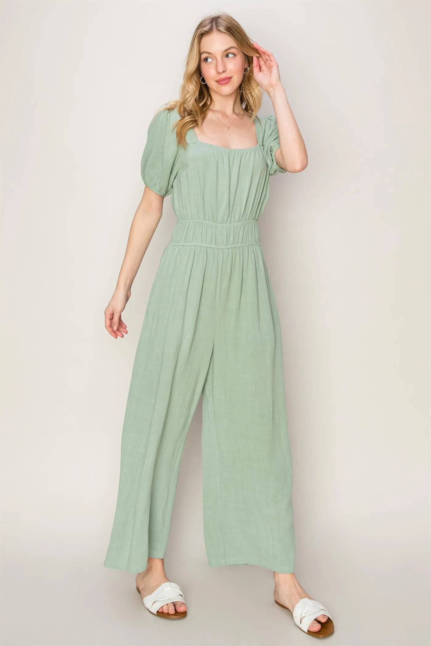 HF24A570-Never Forget Linen Blend Jumpsuit
