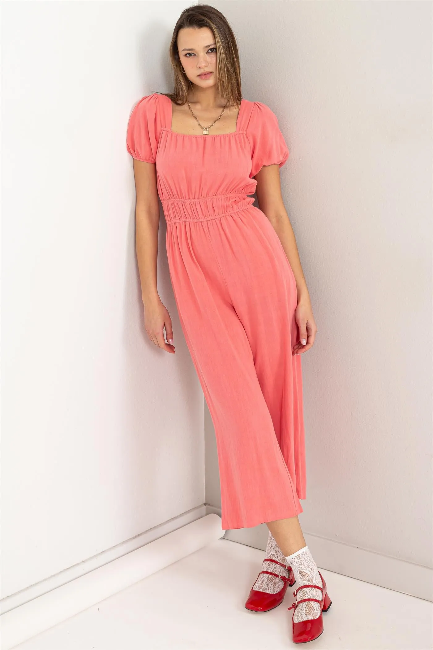 HF24A570-Never Forget Linen Blend Jumpsuit