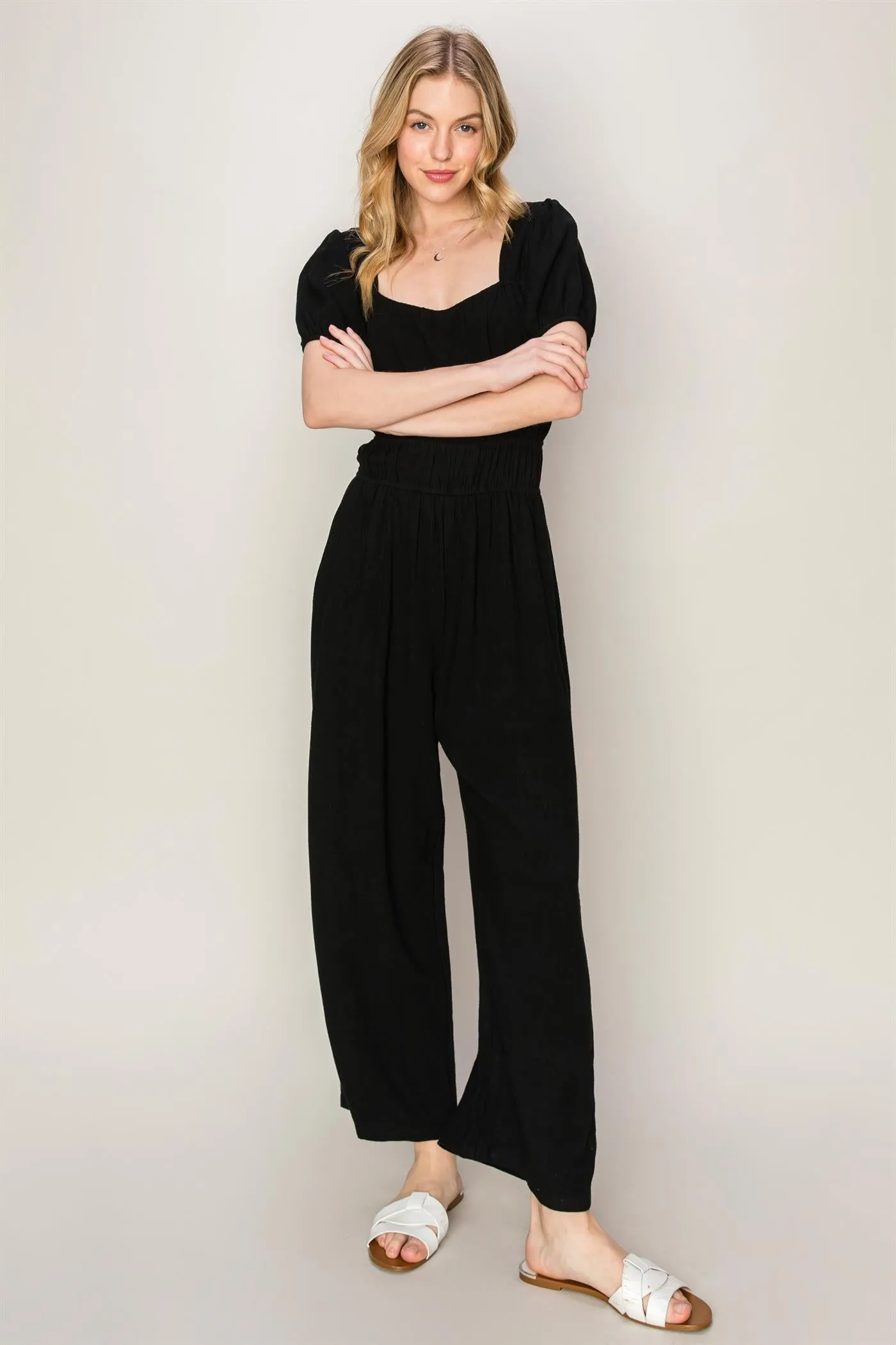 HF24A570-Never Forget Linen Blend Jumpsuit