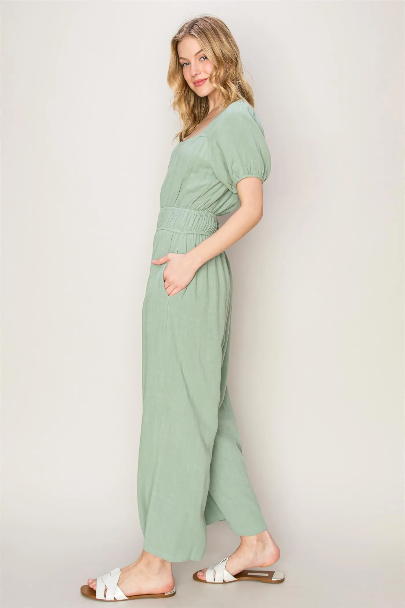 HF24A570-Never Forget Linen Blend Jumpsuit