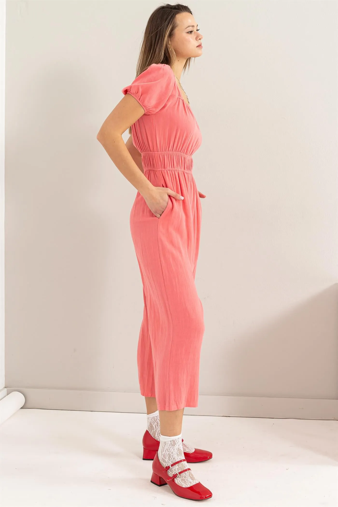 HF24A570-Never Forget Linen Blend Jumpsuit
