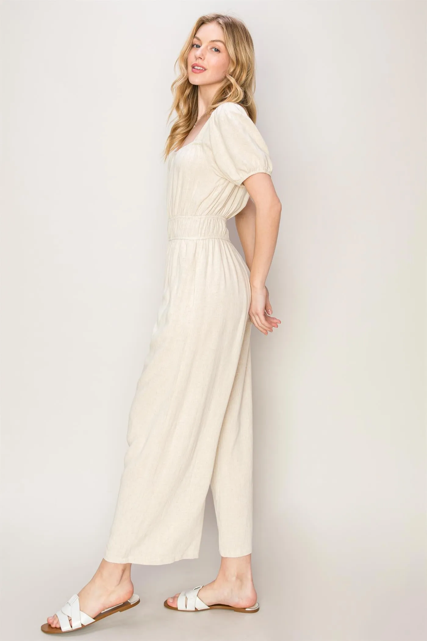 HF24A570-Never Forget Linen Blend Jumpsuit