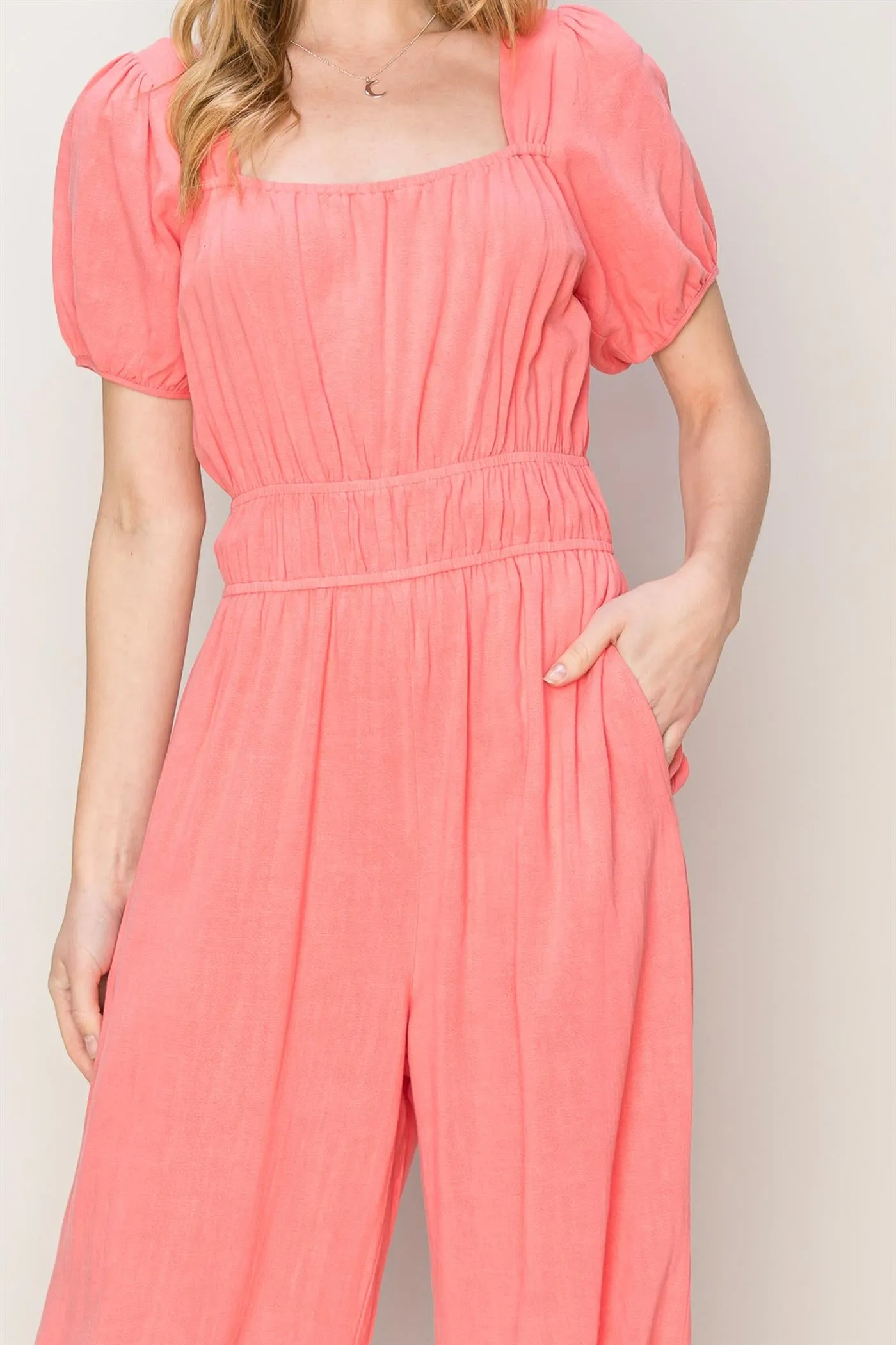 HF24A570-Never Forget Linen Blend Jumpsuit