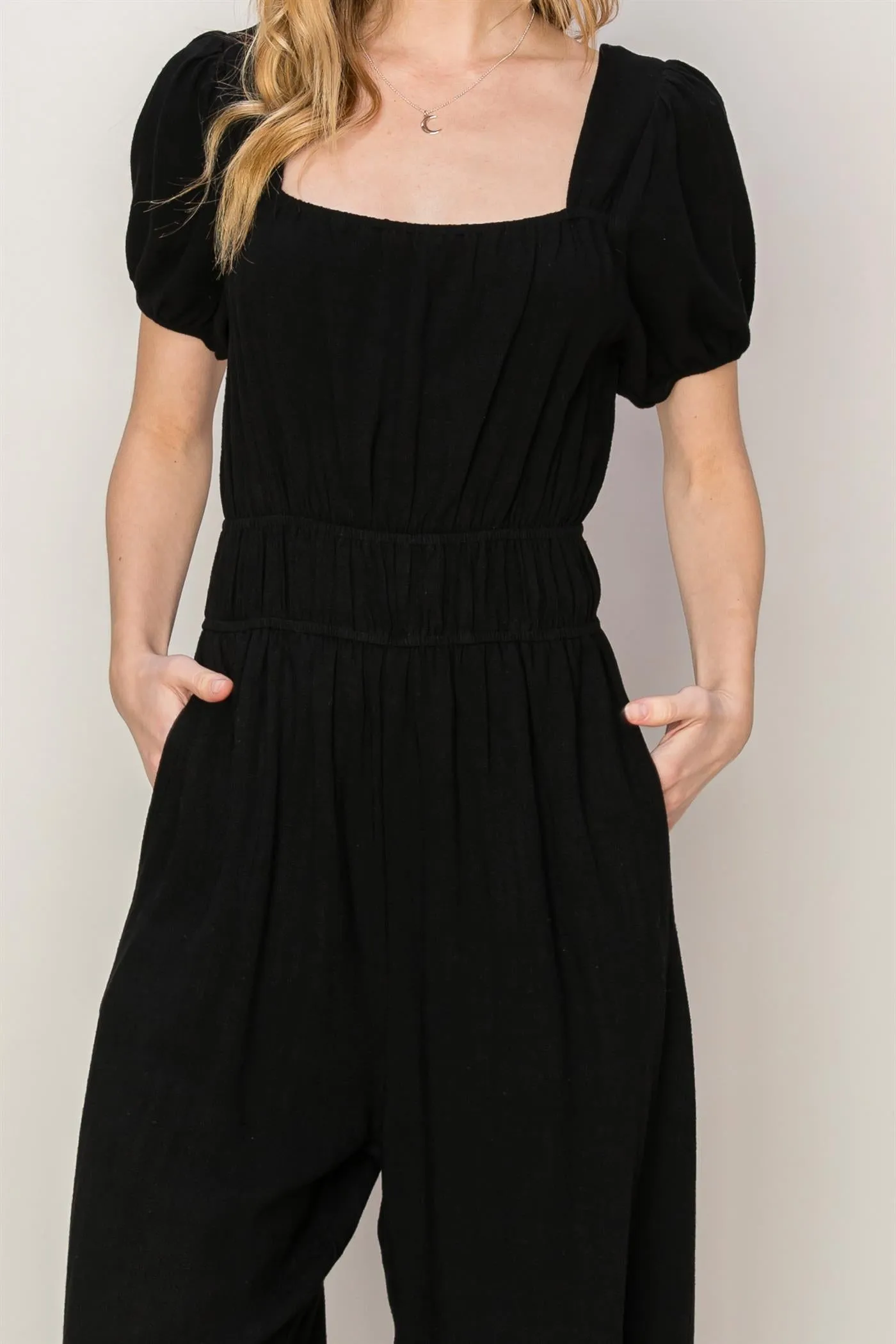 HF24A570-Never Forget Linen Blend Jumpsuit