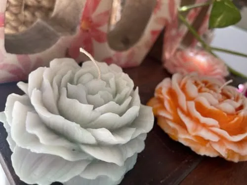 Ingenious creator-Fragnance of Luxury: Scented Floral Peony Candle(Set of 2) ||Natural FRAGRANCES||Handmade||Eco-friendly Smoke-Free||100% Natural SOYWAX||Home&office Decor,Festival,Gifting,Birthdays.