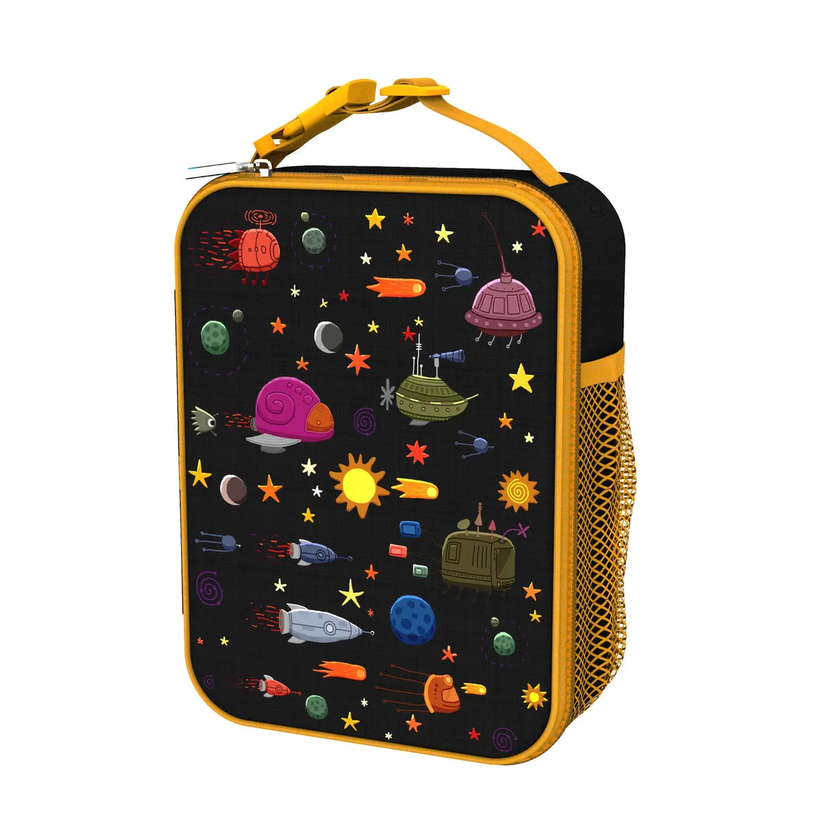ION8 <BR>
Colourful, printed design lunch bag <BR>
Assorted Designs <BR>