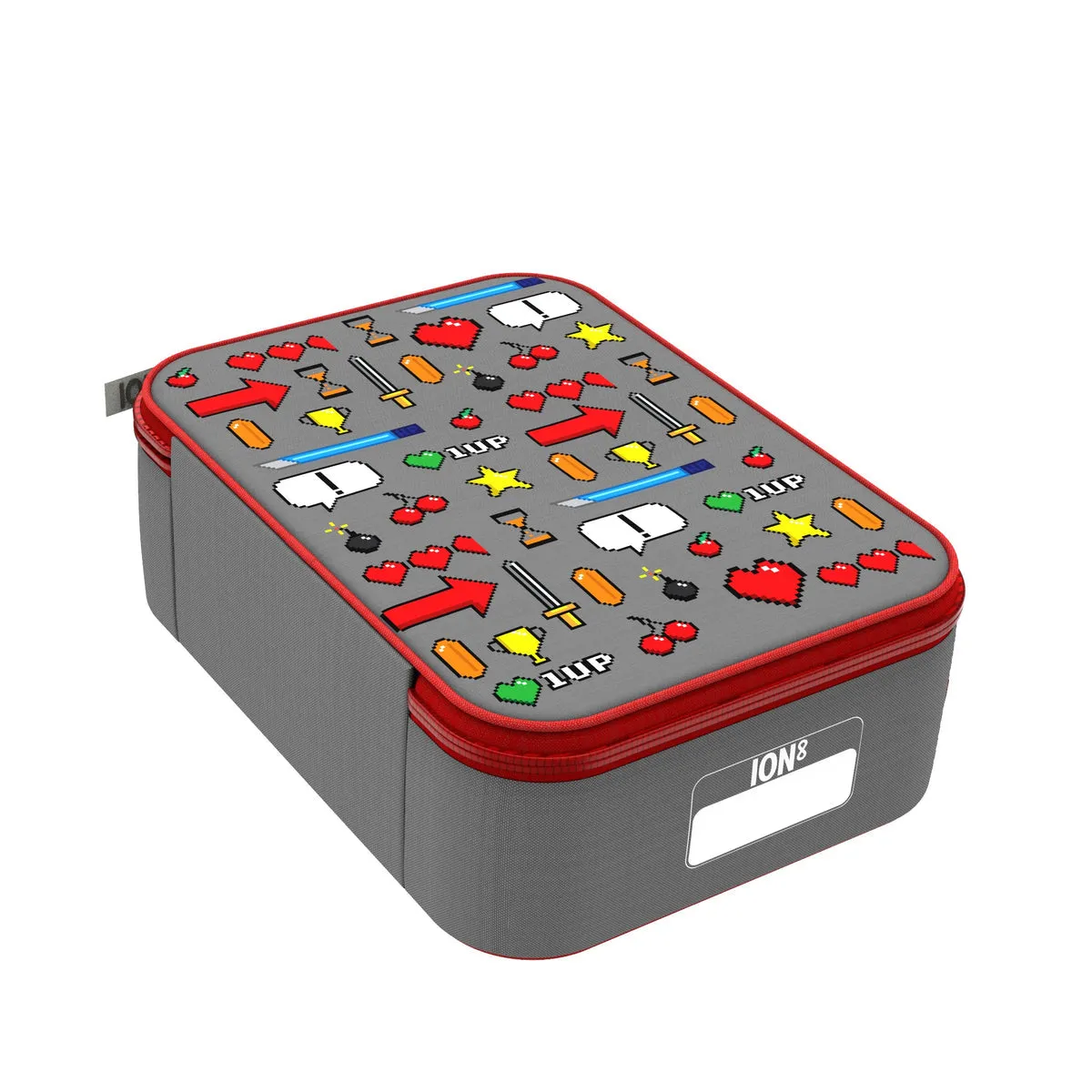ION8 <BR>
Colourful, printed design lunch bag <BR>
Assorted Designs <BR>