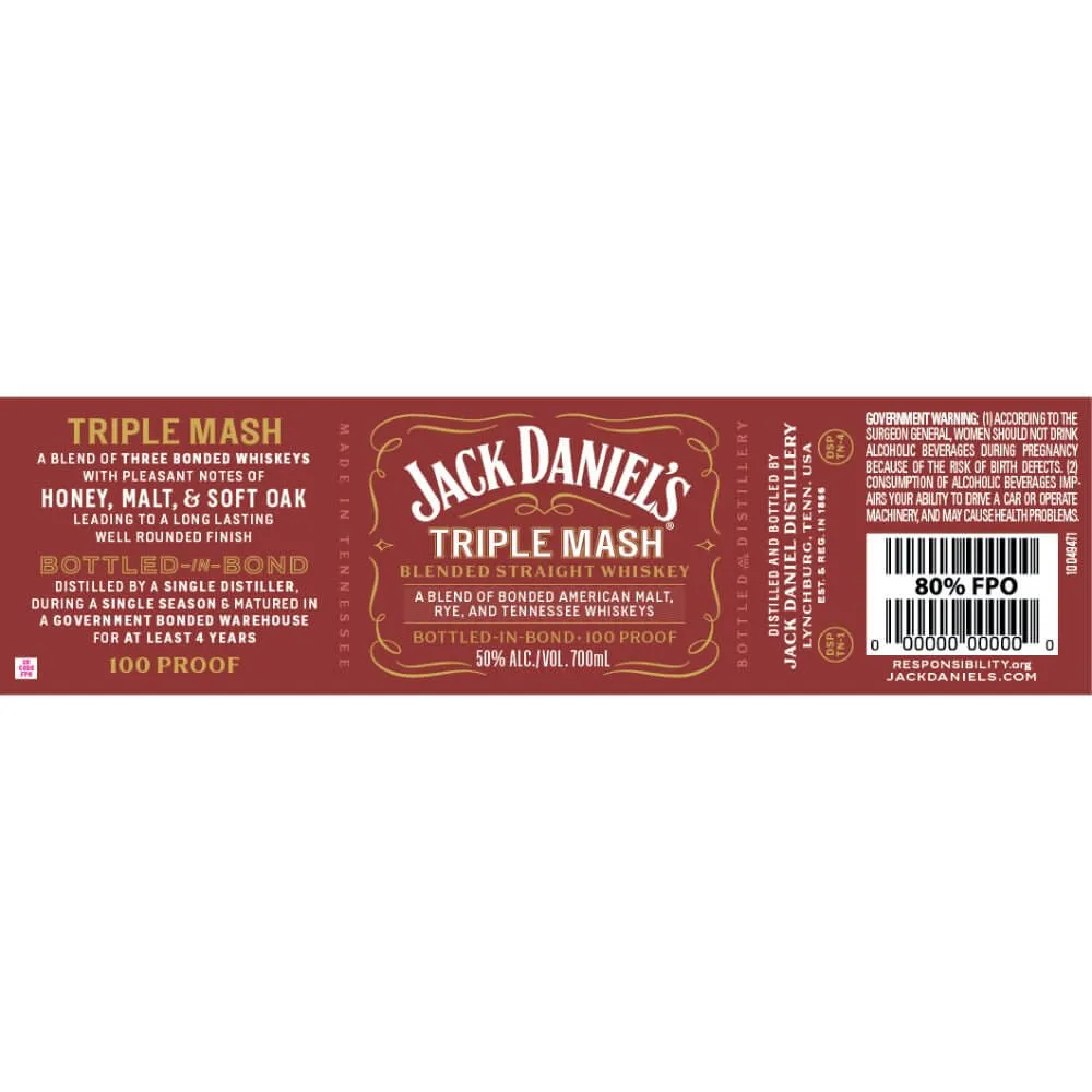 Jack Daniel’s Triple Mash Bottled in Bond Whiskey