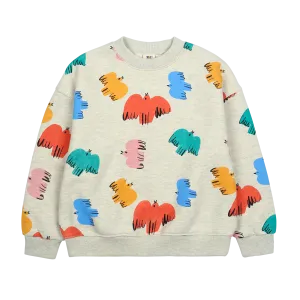 Jelly Mallow Colorful Birds Sweatshirt | Oatmeal